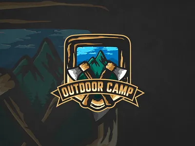 Outdoor Camp awesome logo branding camping camping logo design illustration logo logo idea logo ideas logo inspiration logoidea logoideas logoinspiration logoinspirations logos mountain nature logo outdoor outdoor logo vector