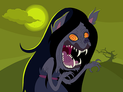 Werewolf Marceline adventure time cartoon cartoon network fanart illustration marceline werewolf