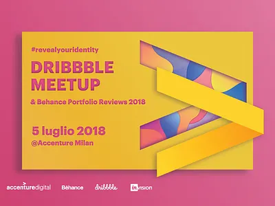 Accenture Dribble Meetup poster accenture behance dribbble italy milan