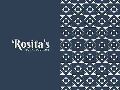 Rosita's pt. II abstract agrib blue branding design floral floral design flower geometric identity logo mark pattern retail rositas shop studio typography wordmark