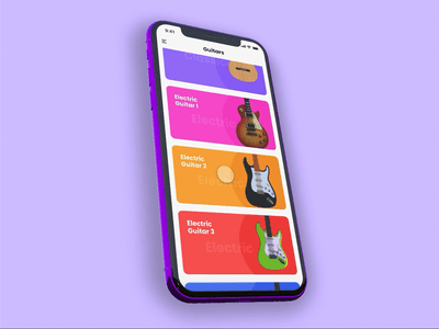 Guitar shop adobe animate app challenge design guitar iphonex madewithadobexd ui ux