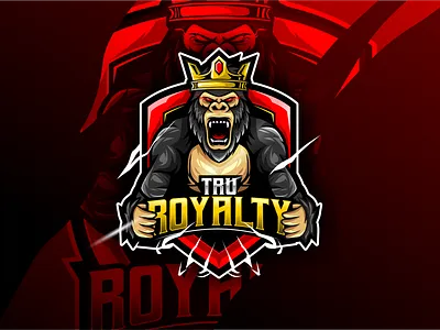 Tru Royalty KIng Kong artwork branding design esportlogo gaming logo illustration logo soldier sport vector warriors