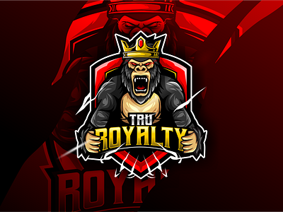 Tru Royalty KIng Kong artwork branding design esportlogo gaming logo illustration logo soldier sport vector warriors