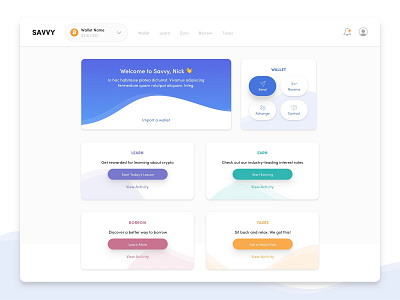 Crypto Welcome Dashboard card ui crypto crypto currency crypto wallet dashboard cards dashboard ui web dashboard welcome page