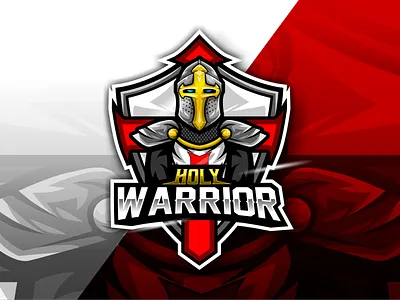 Holy Warrior artwork branding design esportlogo gaming logo illustration logo soldier sport vector warriors