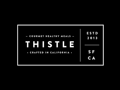 Thistle Badge branding dark healthy logo meals tech thistle