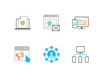 Seo colored iconset busines colored icon icons icons set marketing network optimisation social vector