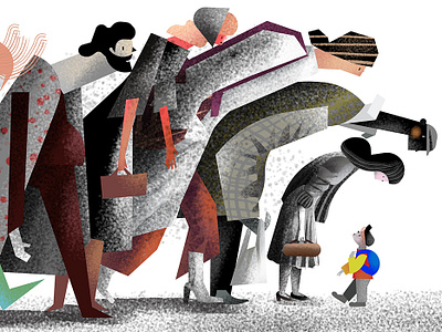 Judging children 2d character design editorial illustration editorialillustration illustration