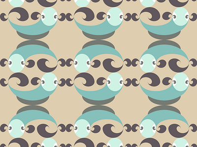 Pattern "Fishes" вектор дизайн иллюстрация