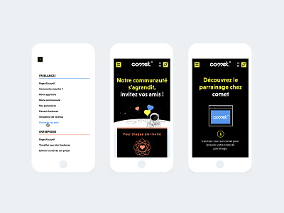Comet - Referral Program comet design webdesign webpage