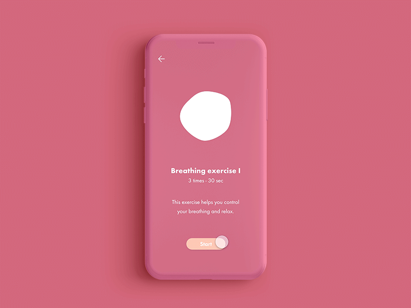 Breathing exercise | SUZY adobe experience design adobe xd animation app design auto animate madewithadobexd ui design