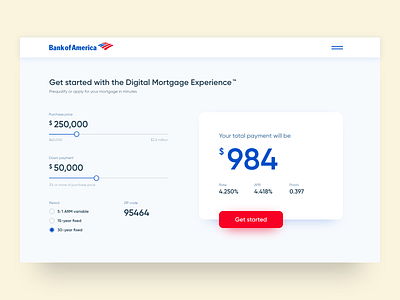 Mortgage Calculator 004 banking calculator clean concept daily ui design digital design finance minimal mortgage ui ui ux design user interface ux web design