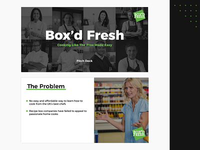 Box'd Fresh | Pitch Deck creative design deck design investment investor pack keynote london pitch deck powerpoint slide design slides startups