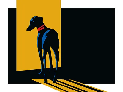 Zion abstract dog illustration negative space shapes vector