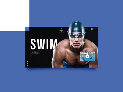 5 element blue fitnes gym interface landing pool sport swim ui ux web website