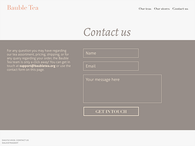 DailyUI 028: Contact us dailyui 028 dailyui028 form design typography ui design web