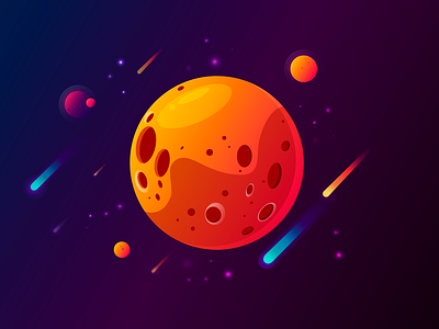 Planet Illustrarion design illustration illustration art space