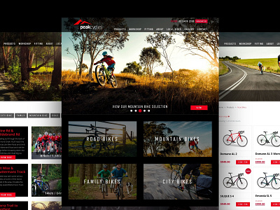 Peak Cycles Web design eccomerce ux web website