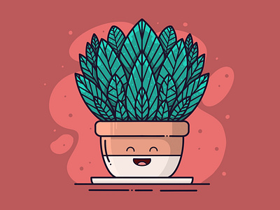 Plant Illustration #2 character creative design graphic design happy icon icon artwork icon set illustration illustration art inspiration plant plant based plant illustration practice procreate smiling face sticker sunday work