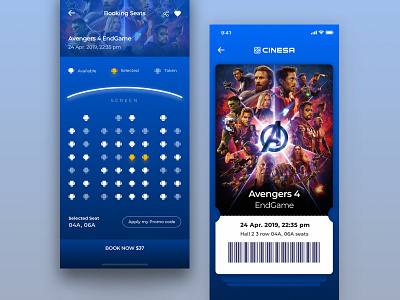 Movie Booking App Concept aplicación app branding appdesign booking concept concept app design designinspiration diseño de la aplicación diseño gráfico furniture movie product prototype sketch tipografía ui uiux ux visualdesign