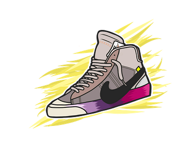 Blazer Serena branding concept design fashion graphic graphic design hypebeast illustration illustrator lettering logo nike offwhite photoshop shoes sneaker vector