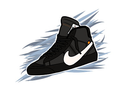 Blazer Black air max black branding concept design fashion graphic graphic design hypebeast illustration illustrator lettering logo nike offwhite photoshop shoes sneaker vans vector
