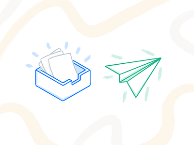 Spot Illustrations abstract brush design illustration illustration inbox isometric mail paper paper airplane send spot illustration texture to do ui ux