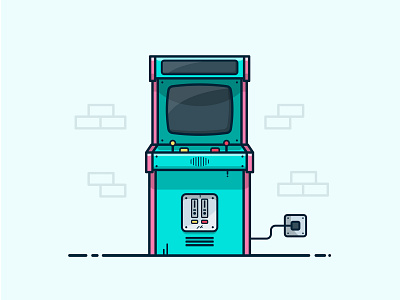 Arcade Machine adobe arcade arcade machine flat design icon illustration illustrator simple design vector art