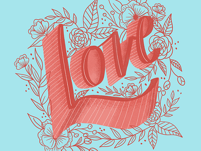 A little love blue floral ipad lettering ipad pro lettering love red valentines day