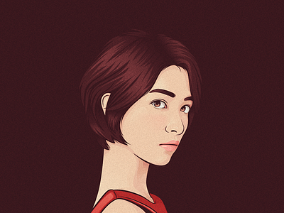 Short-Haired Girl girl hair illustration portrait self short short haired vector woman