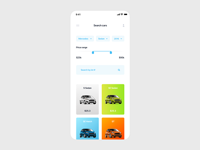 Car buying app app clean design flat icon ios minimal mobile type typography ui ux web website