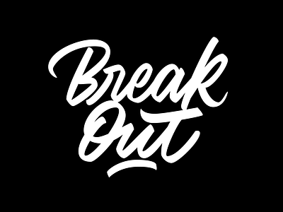 Break out design lettering lettering art lettering artist letters logo logotype vector