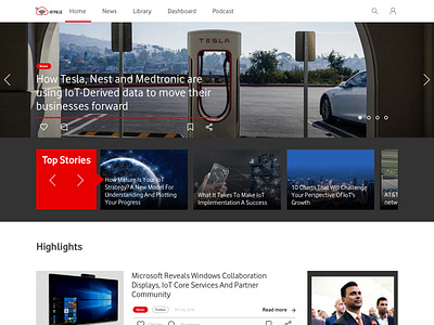 Vodafone News Website Concept concept vodafone web website