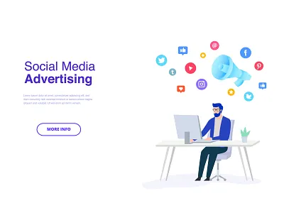 Social Media Ads illustration ui ux