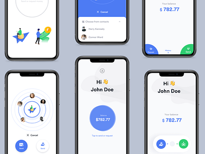 Home screen versions animation app bitcoin card clean crypto exchange design gif home interaction interface ios johnyvino minimal mobile principle ui ux web