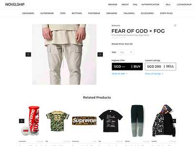 Redesign Novelship Product View Page landing page layout ui ui design uiux user interface ux web design