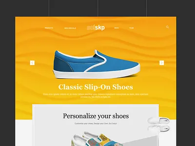 Solskp UI Concept creative design flat identity logo modern shoes type ui uiux ux web website