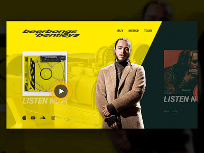 Post Malone Albums Concept design graphic design ui ux ux ui design web web deisgn web development