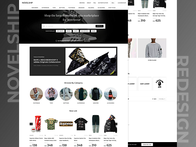 Novelship Landing Page Redesign landing page layout ui ui design uiux user interface ux web design