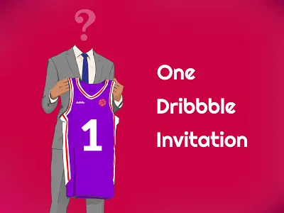 Dribbble Invite ball basketball draft dribbble dribbble invite invitation invite one pink vector