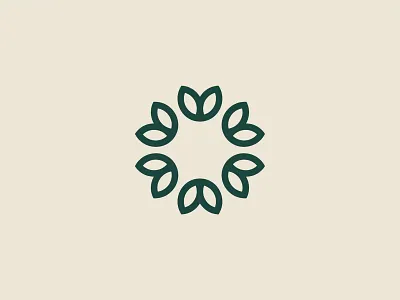 Flower Mark beauty brand branding flower herbal leafs logo medical organic simple