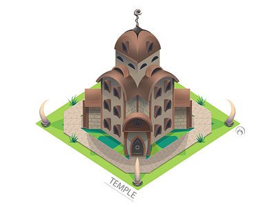 Temple adobe building design game game app game art game artist game asset illustration isometric isometric design isometric illustration photoshop temple