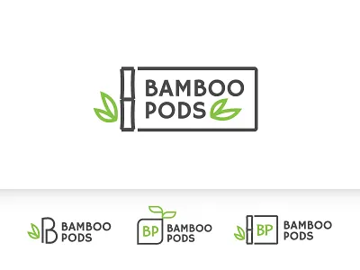 Bamboo pods logo concepts air air purifier bamboo branding concept ecologic ecology green leaves letters line art logo minimalist minimalistic modern natural organic