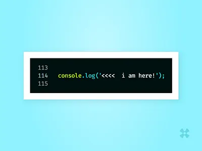 i am here console design javascript log sticker