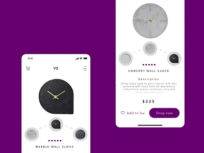 Concept for store with clocks in PWA technology clock clocks design divante ecommerce ecommerce design mobile mobile first progressive web application pwa ui ux