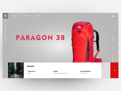 Travel Backpack Concept app application design backpack bag design e commerce nature shop app store travel ui ux web website