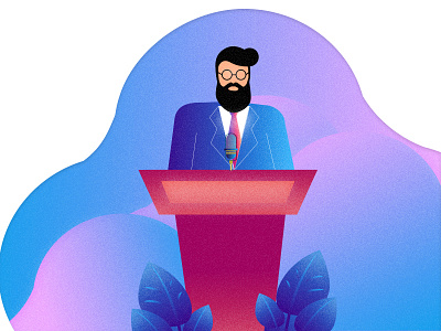 Public Speaking illustrator photoshop