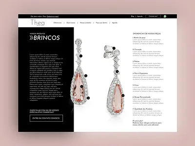Thea - Jewelry Store design gold jewelry minimal pink ui ux web website