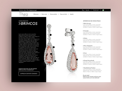 Thea - Jewelry Store design gold jewelry minimal pink ui ux web website