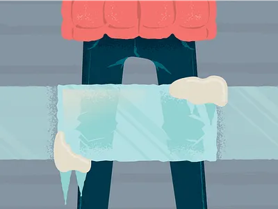 A Cold Day editorial art editorial illustration health union illustration phldesign texture typography vector vector illustration